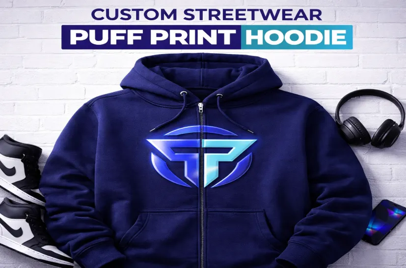 Bestest Custom streetwear Puff Print Hoodie