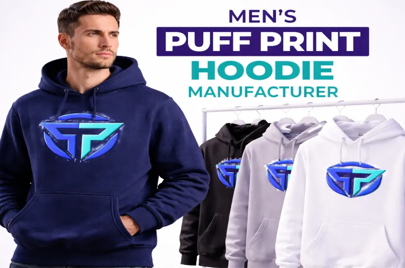 Bestest Mens Puff Print Hoodie Manufacturer