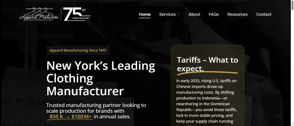 Apparel Production NYC