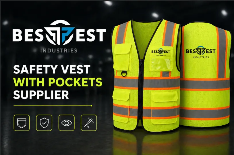 Bestest Industry safety vest with pockets Supplier