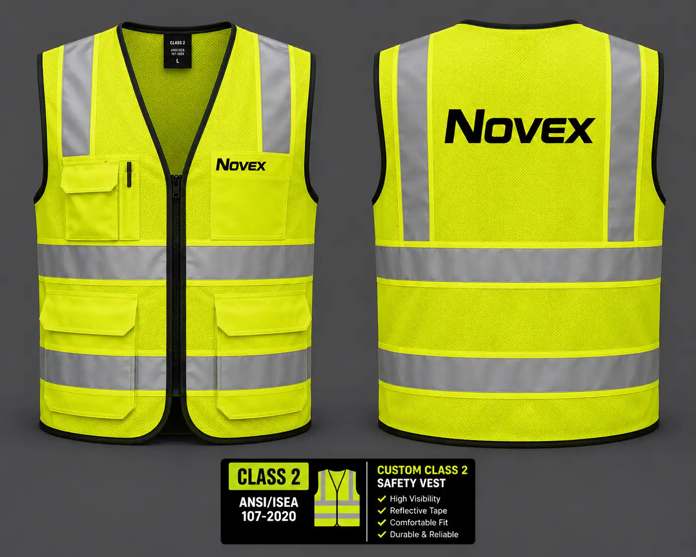 Custom class 2 safety vest supplier