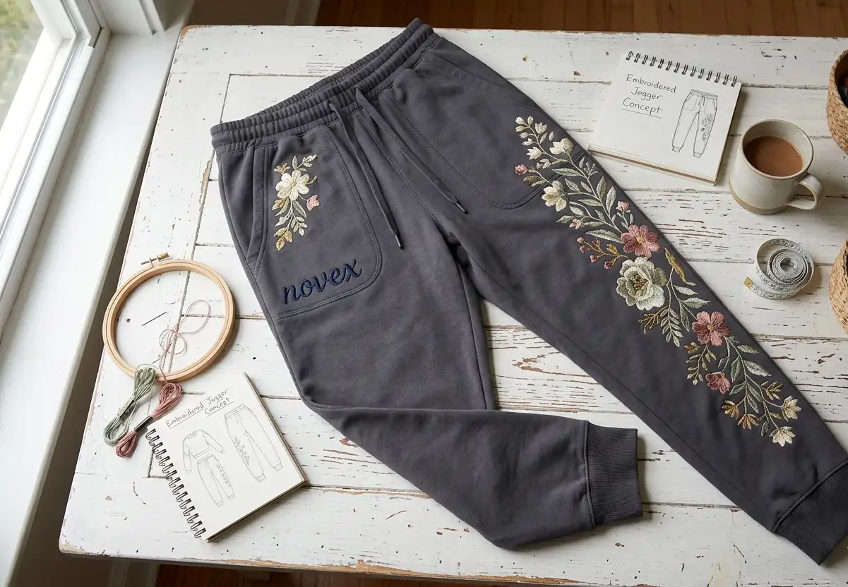 Embroidered Joggers