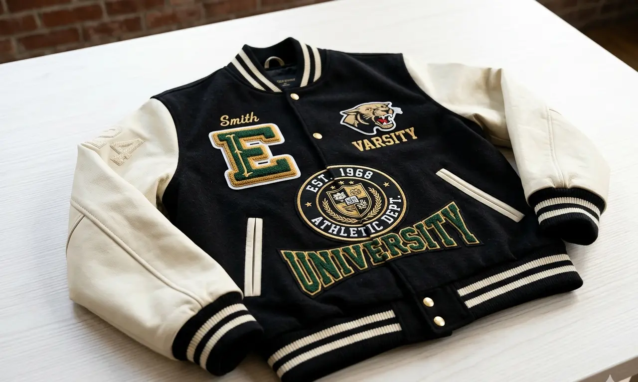 Embroidered Varsity Jacket Production