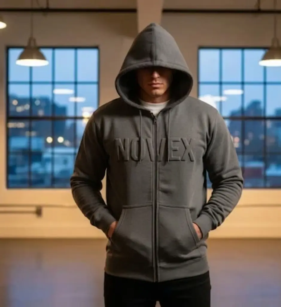 Full Zip Embossed Hoodie Manufacturer