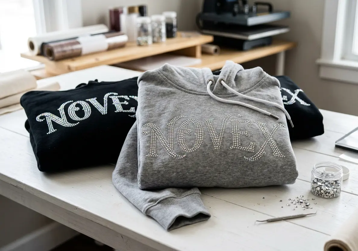 Graphic Rhinestone Hoodie Maker