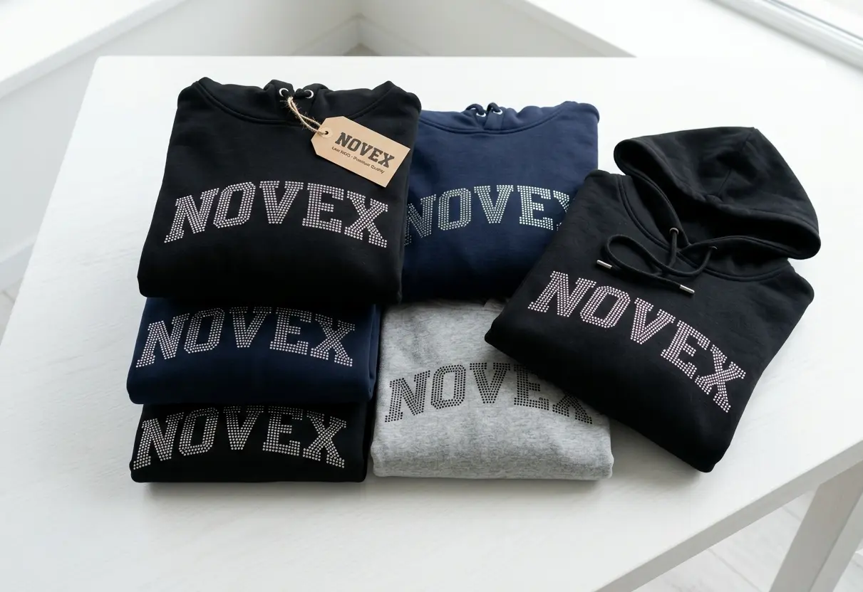 Low MOQ Rhinestone Hoodie Manufacturing