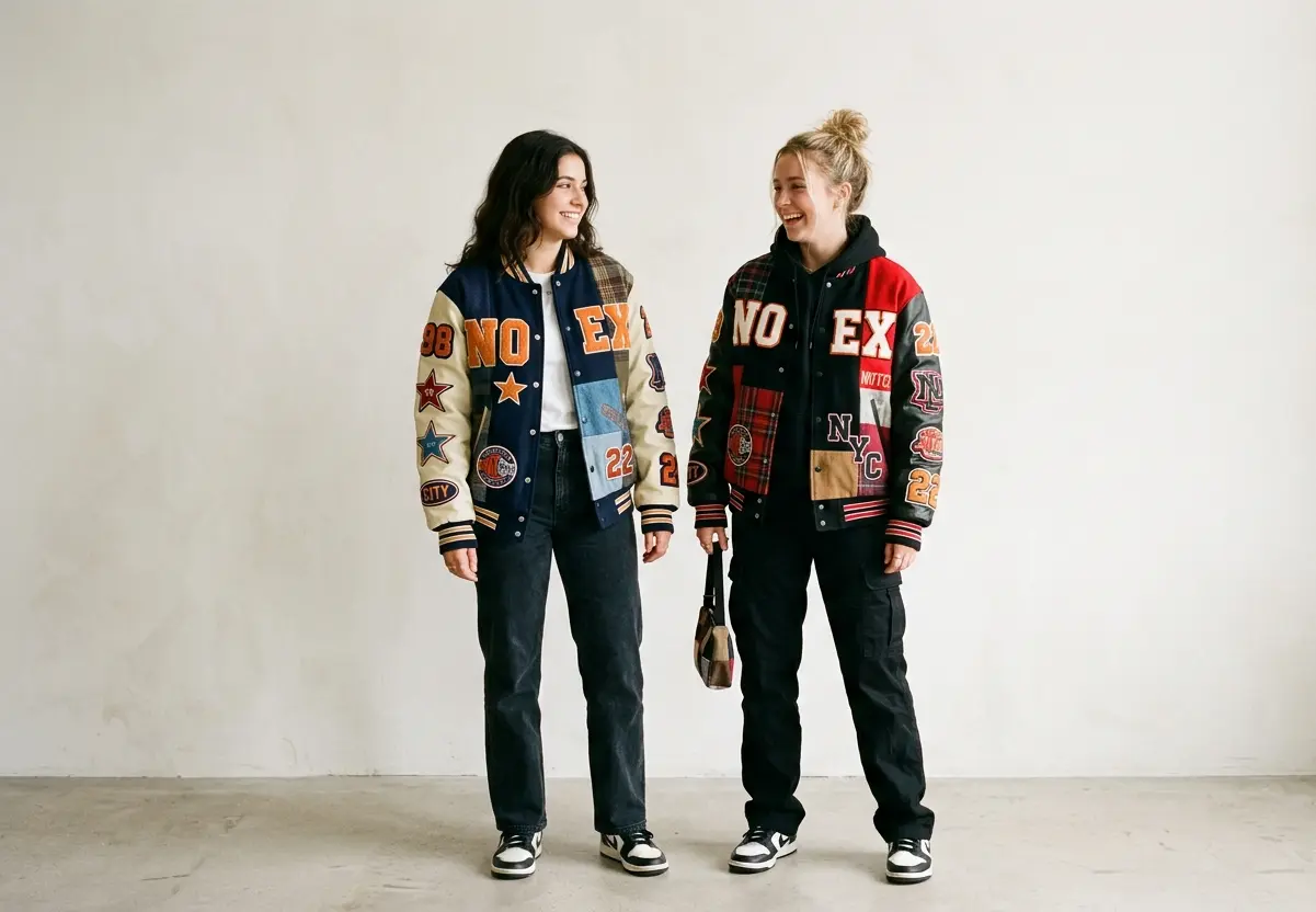 Patchwork Varsity Jacket Manufacturer