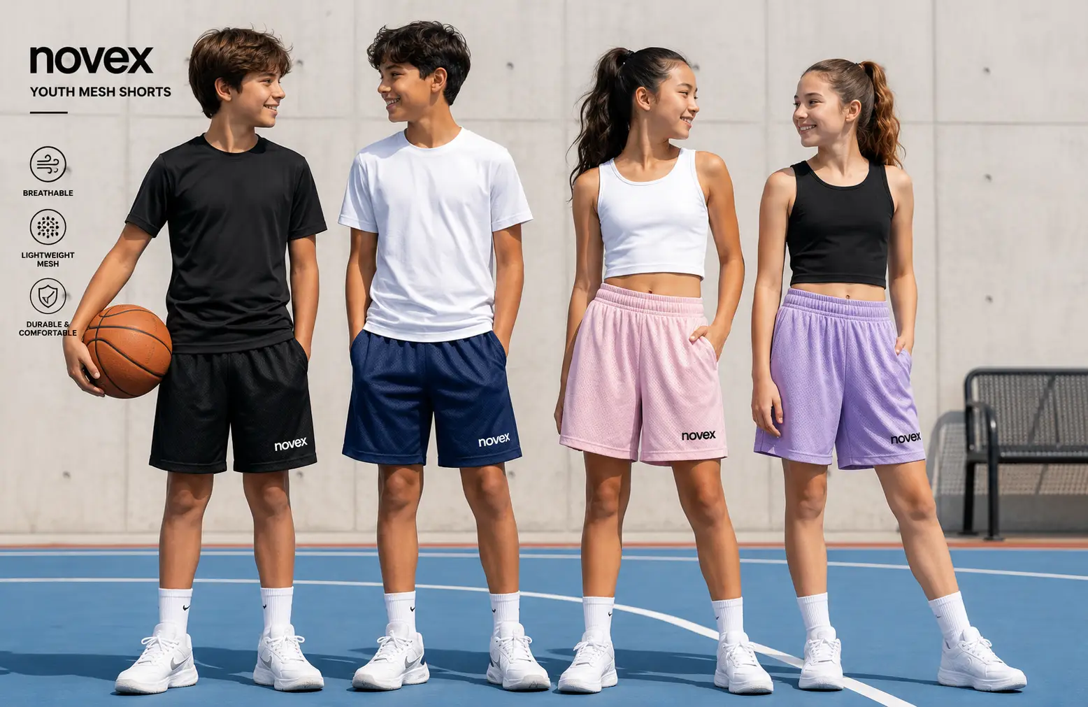 Youth Mesh Shorts Manufacturing