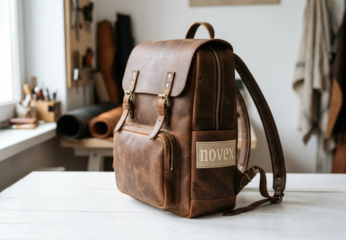 cUSTOM leather backpack manufacturer