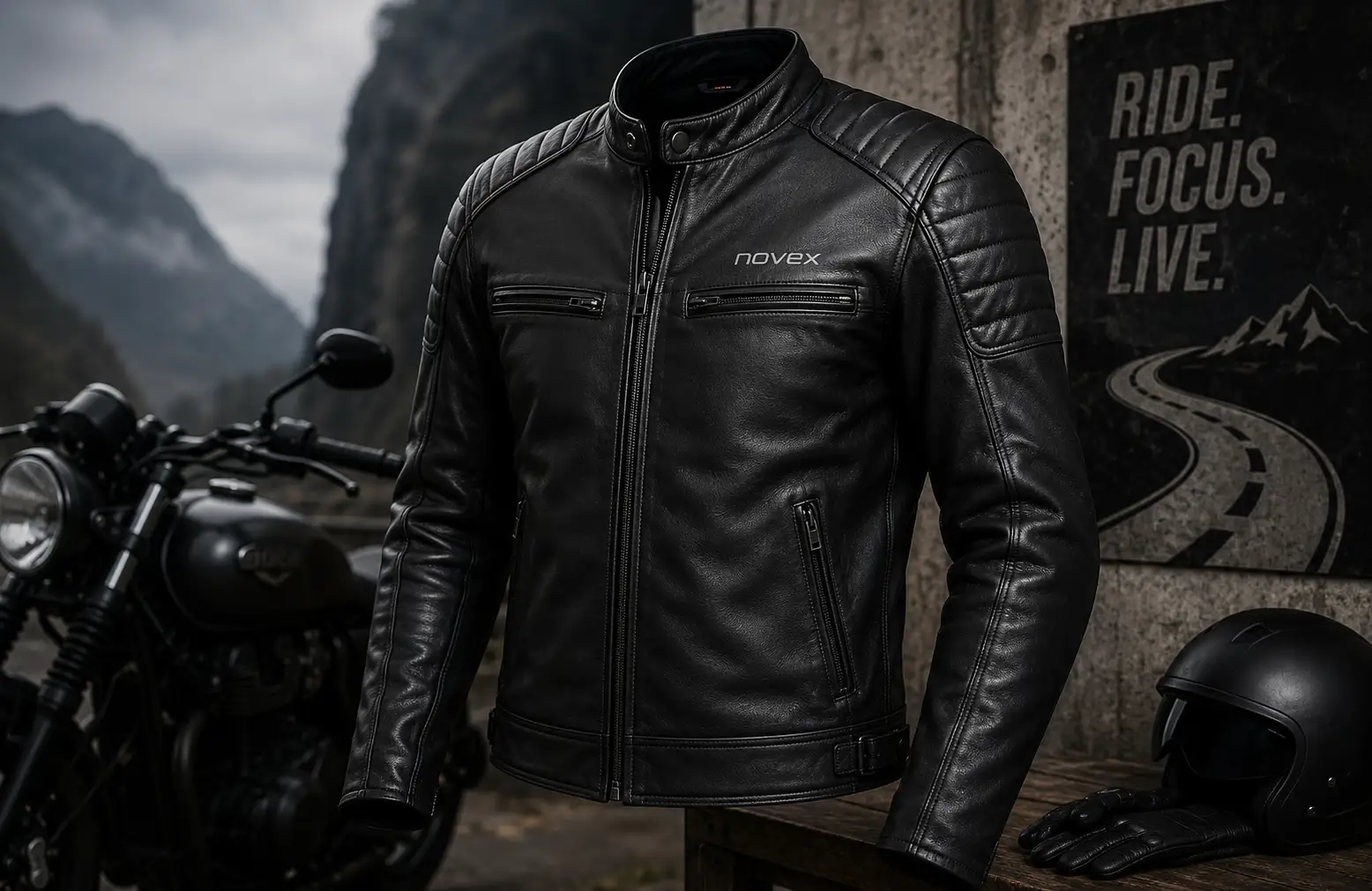 leather motorcycle jacket
