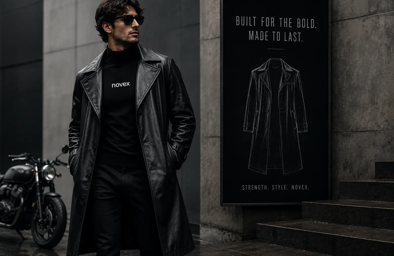 long leather jacket